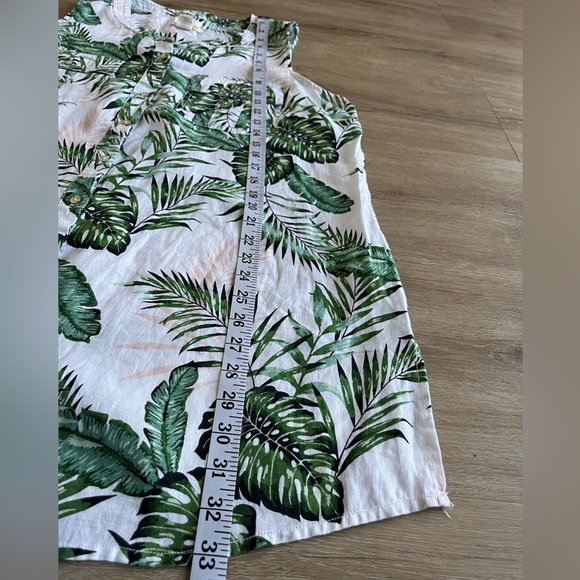 C&C California 100% Linen Tropical Print Tank SZ 1X - Picture 5 of 8
